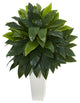 Cordyline Artificial Plant, White Tower Planter