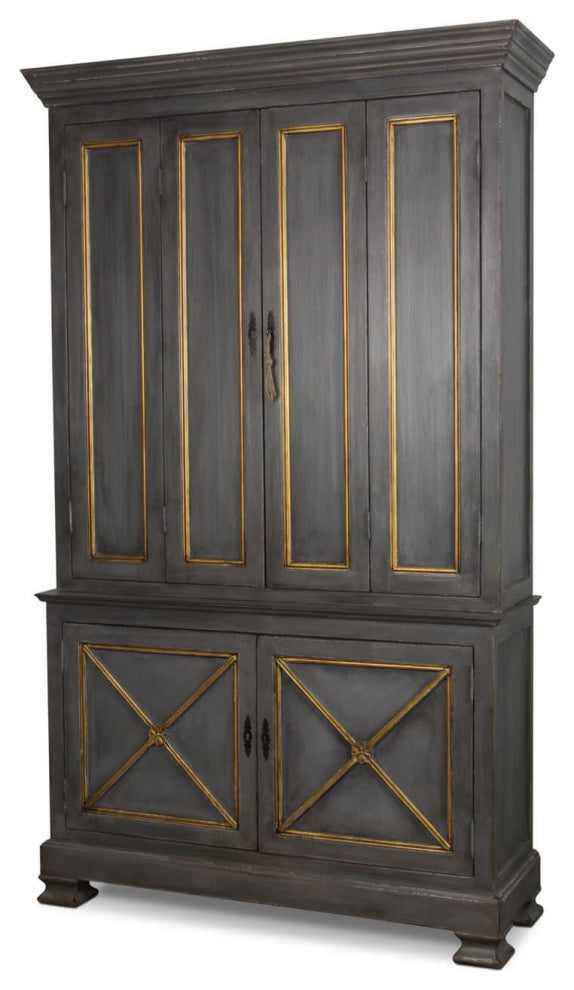 Provincial Painted Tall Bookcase - Grey