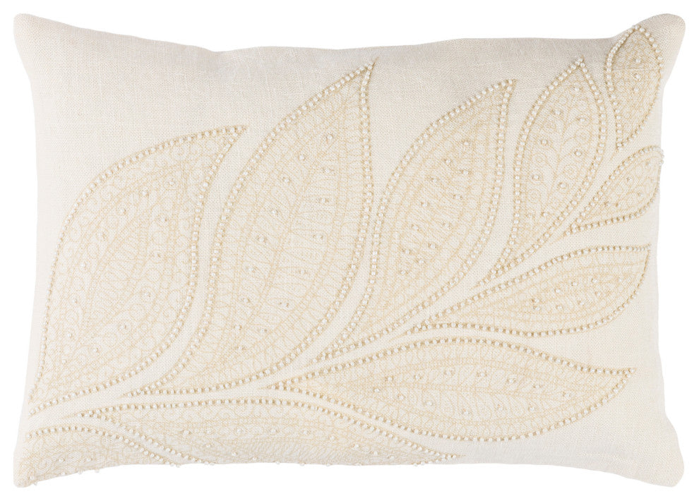 Surya Tansy TSY-002 22"x22" Pillow Kit, Cream/Butter