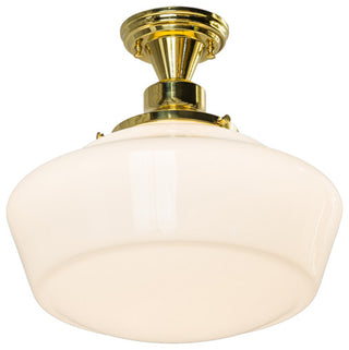 16 Wide Revival Schoolhouse W/Traditional Globe Flushmount