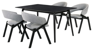 Westmont and Talulah Gray and Black 5-Piece Dining Set