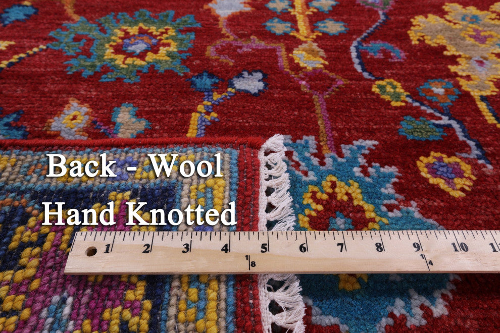 Turkish Oushak Handmade Wool Rug 4' 1" X 6' 5" - Q15930