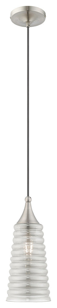 Livex Lighting Brushed Nickel 1-Light Mini Pendant