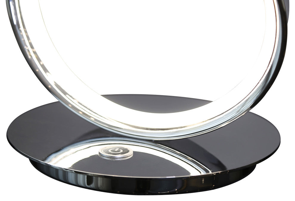 Amsterdam Dimmable Integrated LED Table Lamp with Touch Dimmer, Chrome