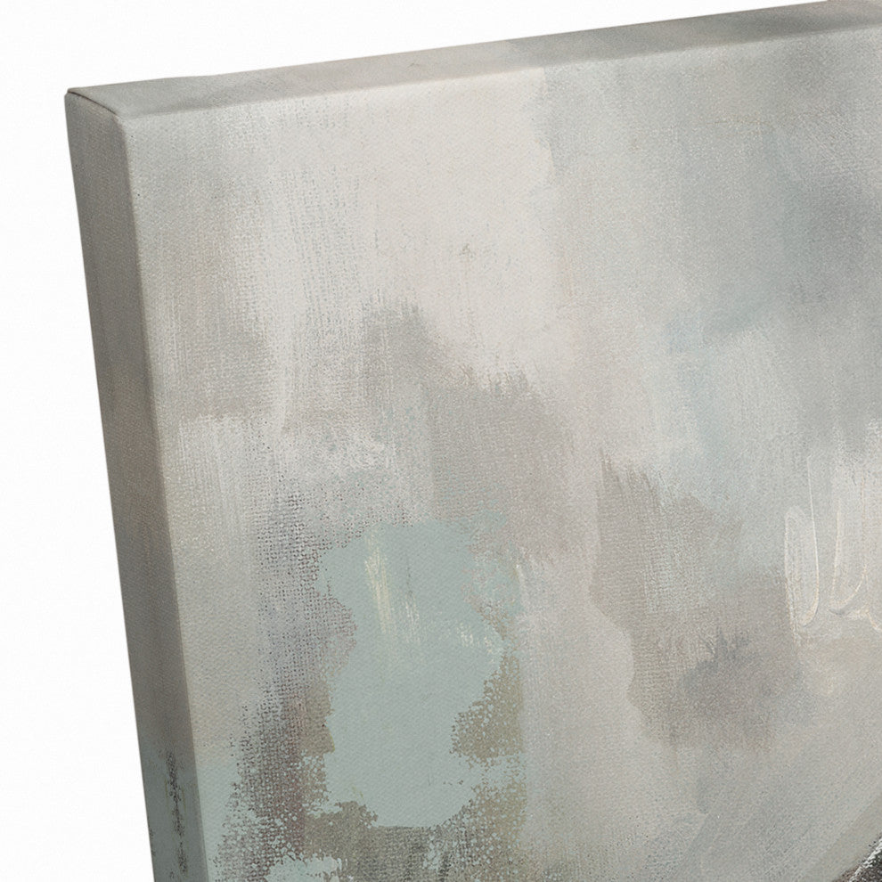 White Distressed Barn 30 x 20 Canvas Wall Art