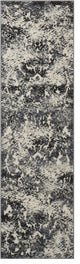 Michael Amini Gleam Ivory/Slate Area Rug By Nourison, 2'2"x7'6"