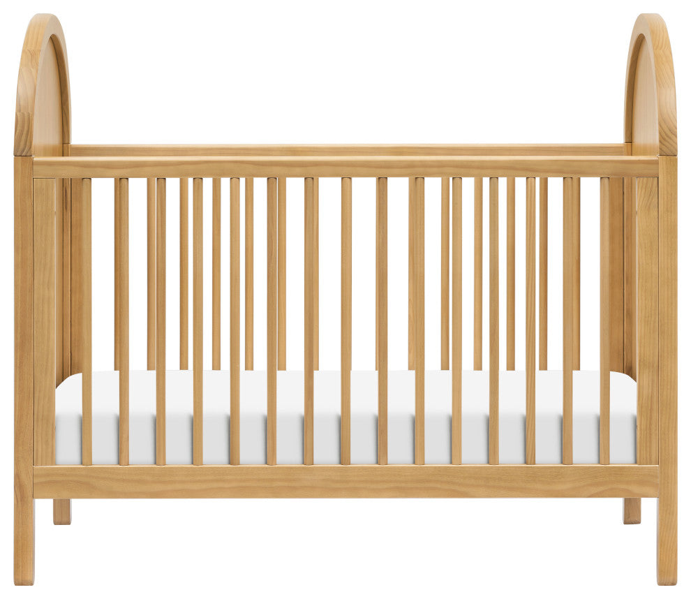 Bondi Cane 3-in-1 Convertible Crib with Toddler Bed Conversion Kit, Honey, Wood