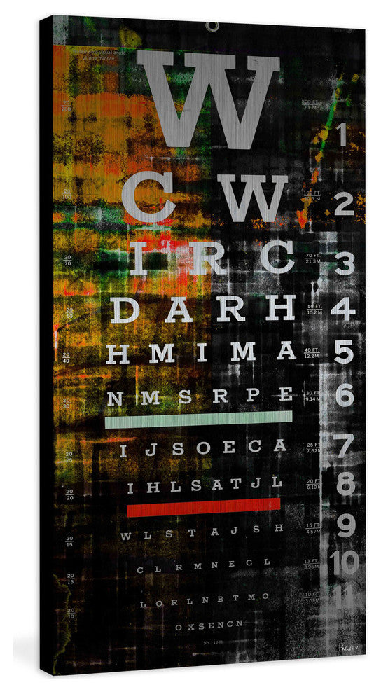 "Night Eye" Painting Print on Brushed Aluminum, 30"x60"