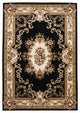 HomeRoots 5' x 8' Black or Ivory Floral Bordered Indoor Area Rug