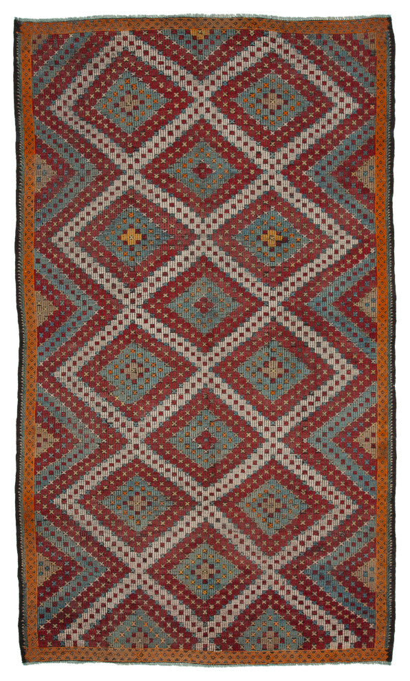 Rug N Carpet - Handmade Oriental 6' 0'' x 10' 1'' Rustic Wool Kilim Rug