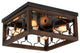 4 Lights square Ceiling Light Fixture farmhouse Vintage Industrial Close