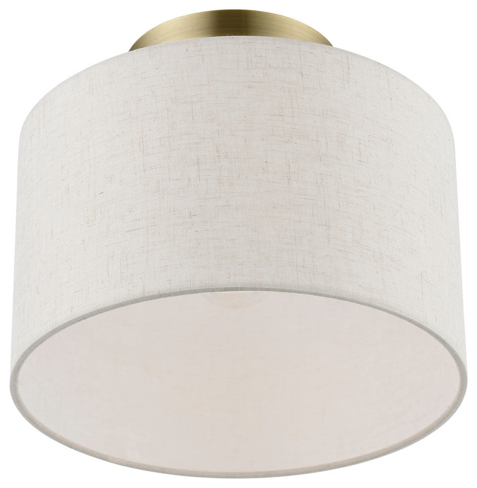 Blossom 1 Light Antique Brass Small Semi-Flush