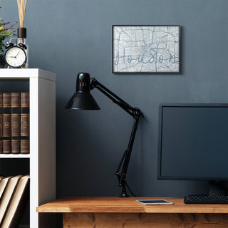 Houston Modern City Map Grey Word Design, 11"x14"