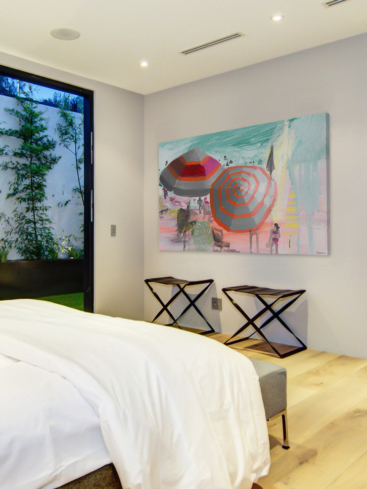 "Beachy Scene" Painting Print on Wrapped Canvas, 36"x24"