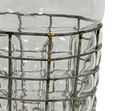 Consigned Wire Basket Glass Vase