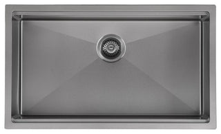 32 in. Single Bowl Undermount Kitchen Sink with in PVD Gunmetal