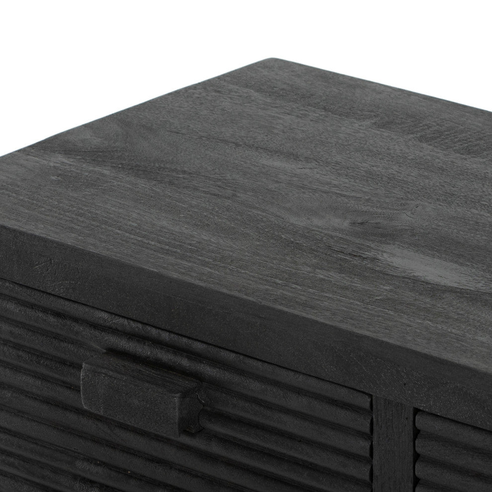 Lorne Media Console-Dark Reeded Totem
