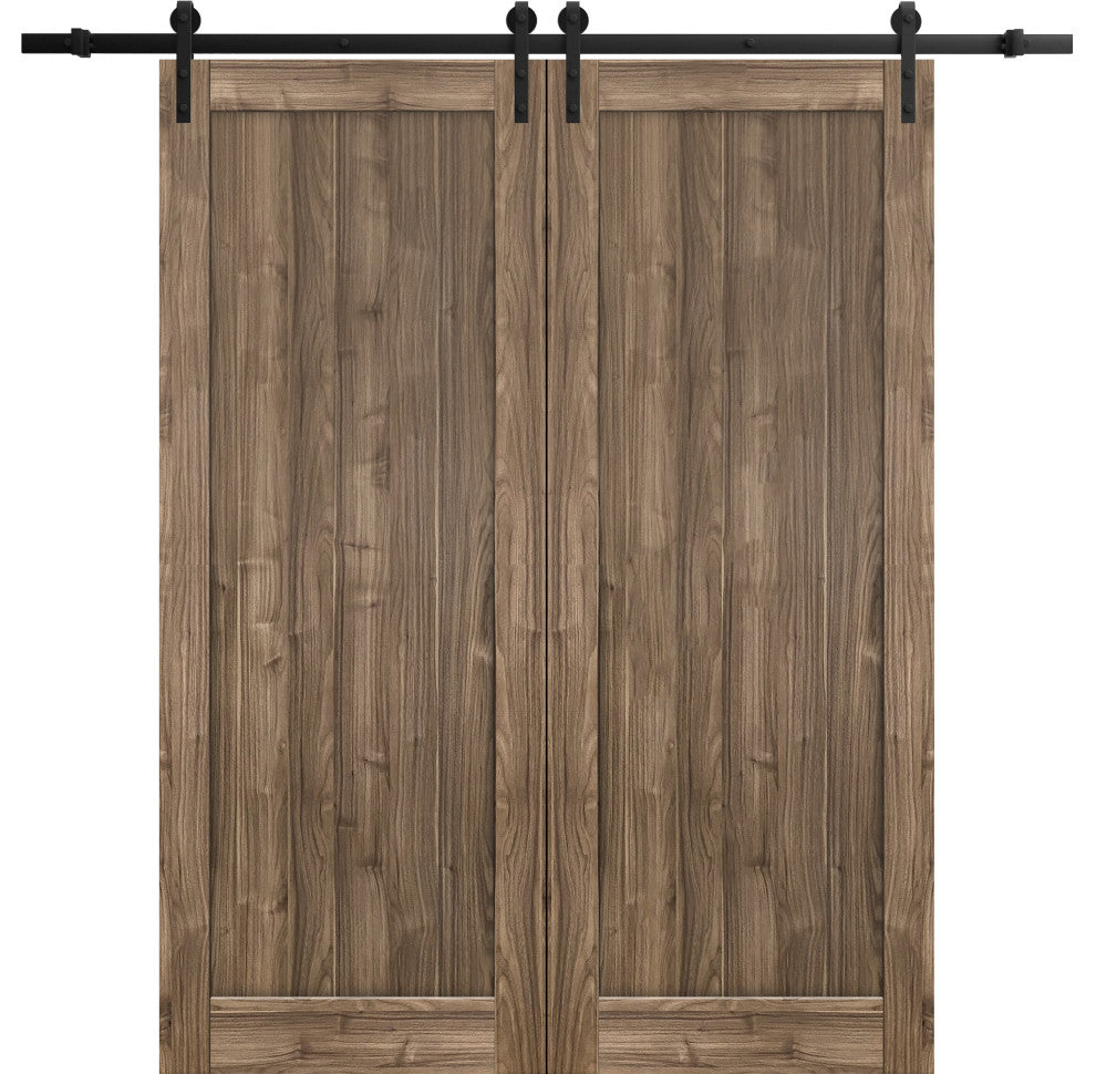 Double Barn Door 56 x 84 | Quadro 4111 Walnut | 13FT
