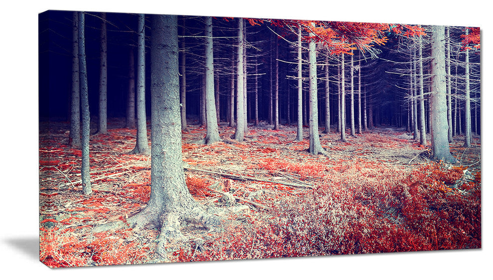 Beautiful Fall Forest Panorama, Large landscape Canvas Art Print, 60"x28"