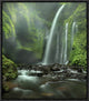 "Tiu Kelep" Framed Canvas Giclee by Adhi Prayoga, 15x17"
