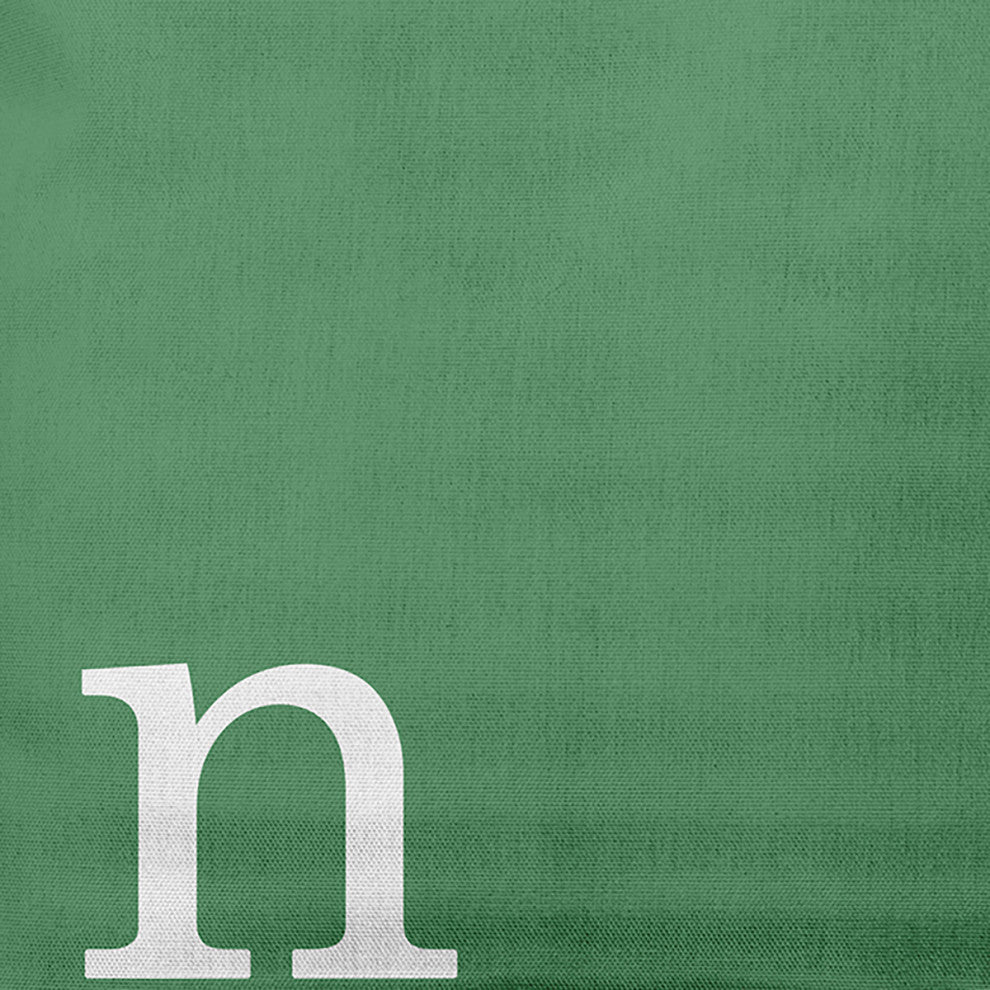 18"x18" Modern Monogram Decorative Throw Pillow, Sage