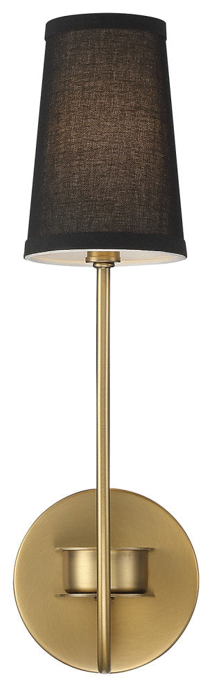 1-Light Wall Sconce, Natural Brass