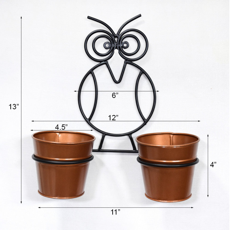 Handmade 100% Iron Round Modern Planters Pot, Copper