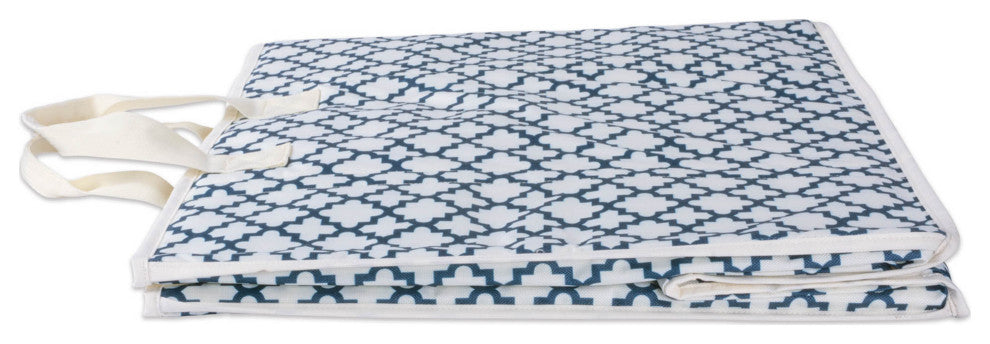 Polyester Storage Lattice Navy Rectangle All Purpose 21x13".7x17"
