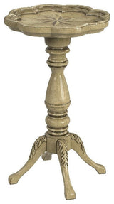 Butler Specialty Whitman Antique Beige Scalloped Edge Accent Table