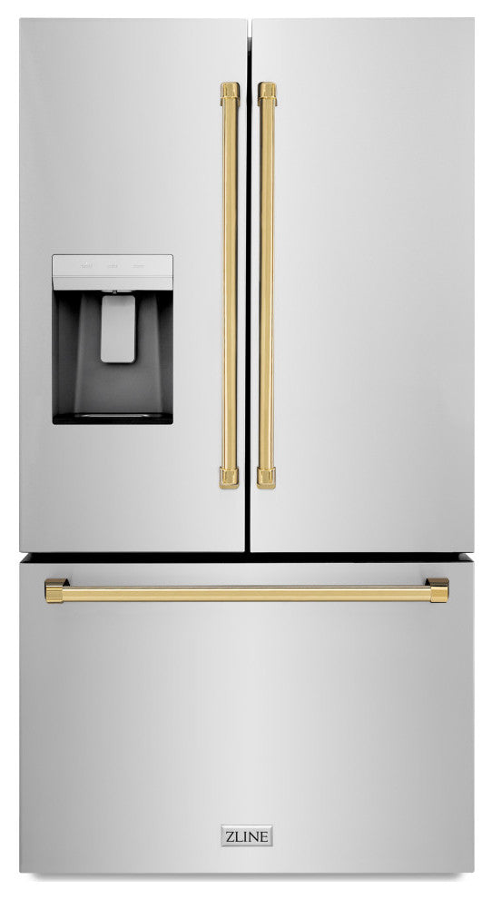 ZLINE 36" Standard Depth Refrigerator With Water, Stainless RSMZ-W-36-G