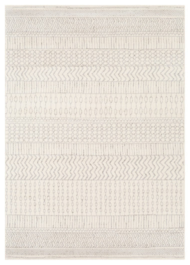 Surya Pisa PSS-2301 7'10"x10' Rug, Medium Gray/Ivory/Light Gray