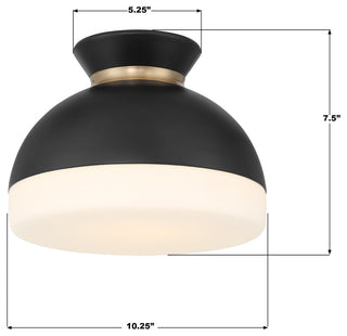 Crystorama Lighting Group GID-4000 Gidget 10"W Semi-Flush Ceiling - Vibrant