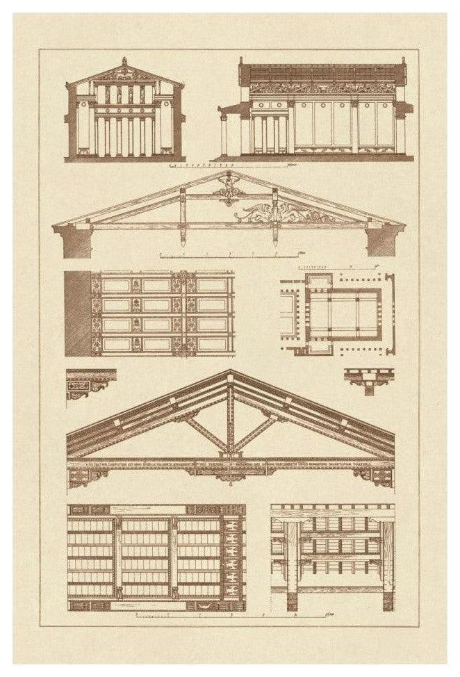 "Internal Decoration of Roof" Digital Paper Print by J. Buhlmann, 22"x32"