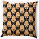 20" x 20" Cat Clowder Indoor/Outdoor Polyester Throw Pillow, Pale Gold