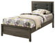 Full Size Bed with Button Tufted Headboard, Gray and Charcoal