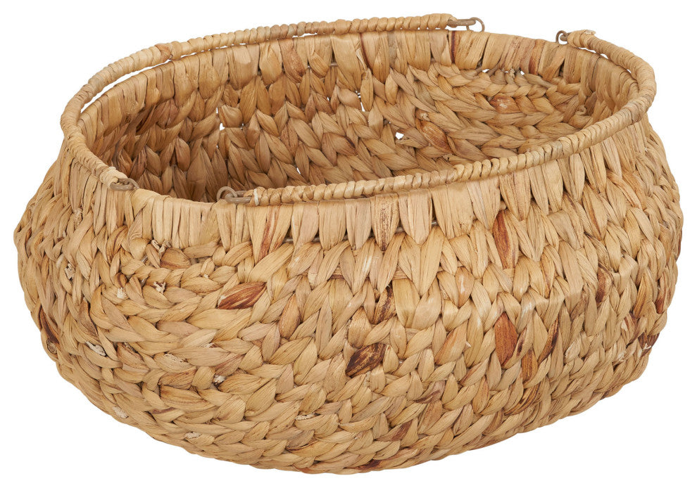 Round Woven Basket With Handles