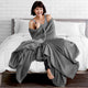 Bare Home Microplush Fleece Blanket, Gray, Throw/Travel