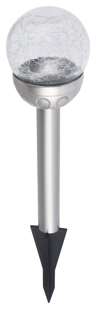 Silver Finish Rgb Led Outdoor Path Light Pack Of 4