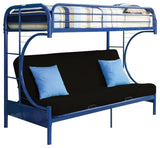 ACME Furniture Eclipse Twin over Full and Futon Bunk Bed in Navy