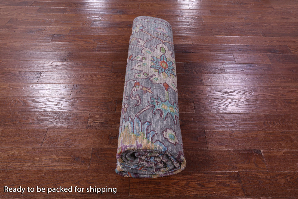 Turkish Oushak Handmade Wool Rug 8' 0" X 9' 10" - Q15686