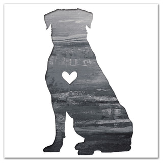 Designs Direct Creative Group Ink Silhouette Rottweiler 12x12 Canvas Wall Art