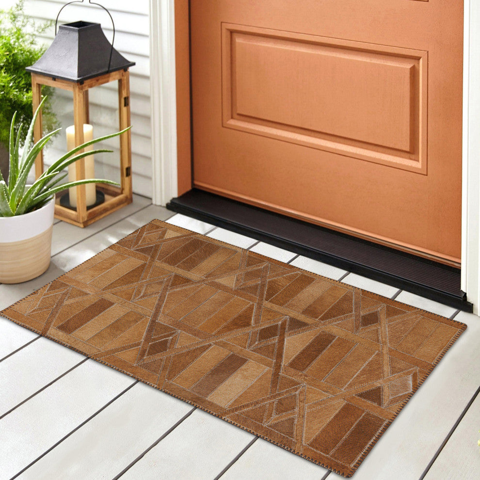 Indoor/Outdoor Stetson SS4 Spice Machine Washable 1'8" x 2'6" Rug