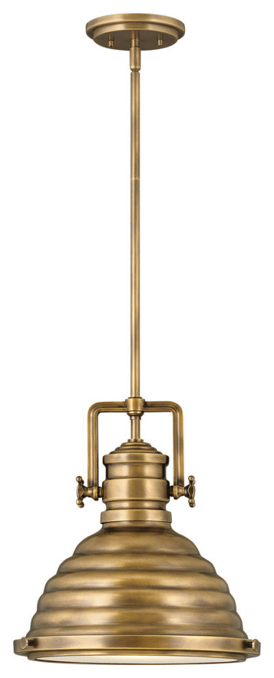 Hinkley Keating Medium Pendant, Heritage Brass