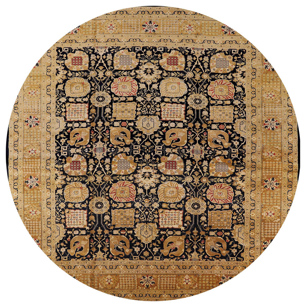 Ahgly Company Indoor Round Mid-Century Modern Area Rugs, 3' Round