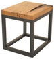 Reclaimed Wood Side Table, Mango Top