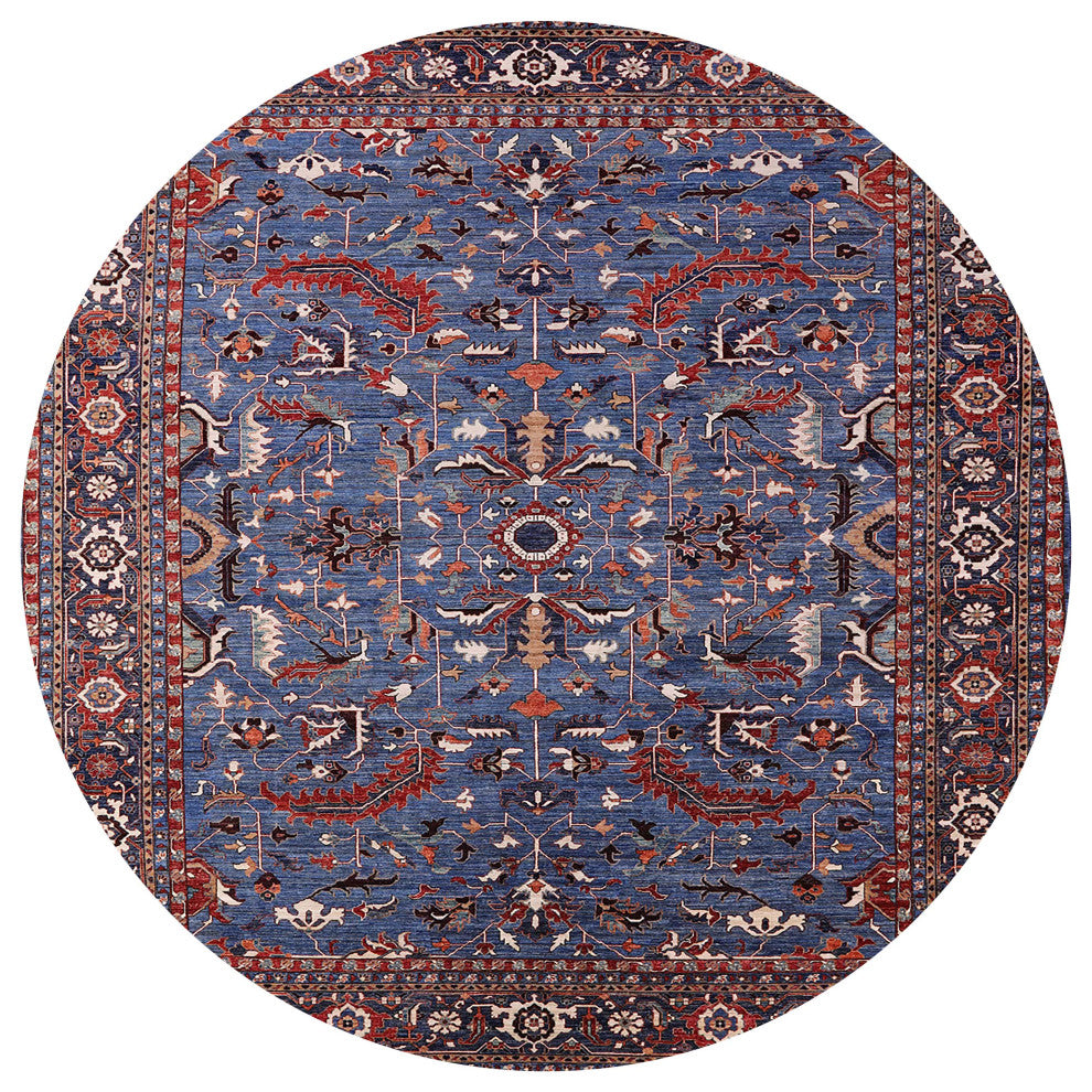 Ahgly Company Indoor Round Mid-Century Modern Area Rugs, 4' Round
