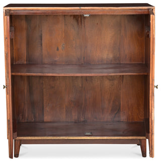 Interior shot showing inside cabinet; white background; cropped interior.