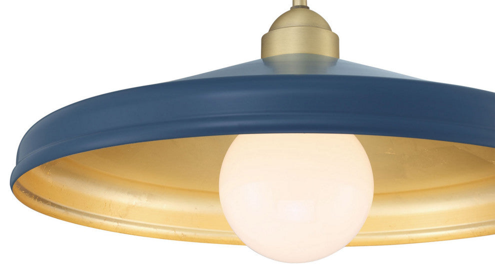 Brooks Matte Navy 18" Adjustable Barn Light Pendant
