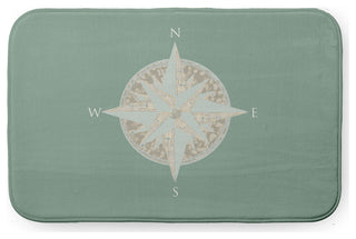 24" x 17" Compass Bathmat, Sage