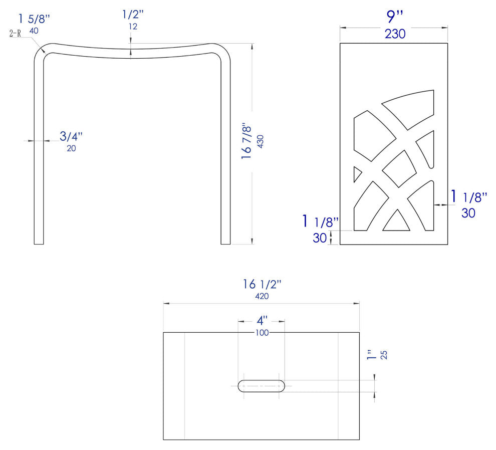White Matte Solid Surface Resin Bathroom/Shower Stool, Designer